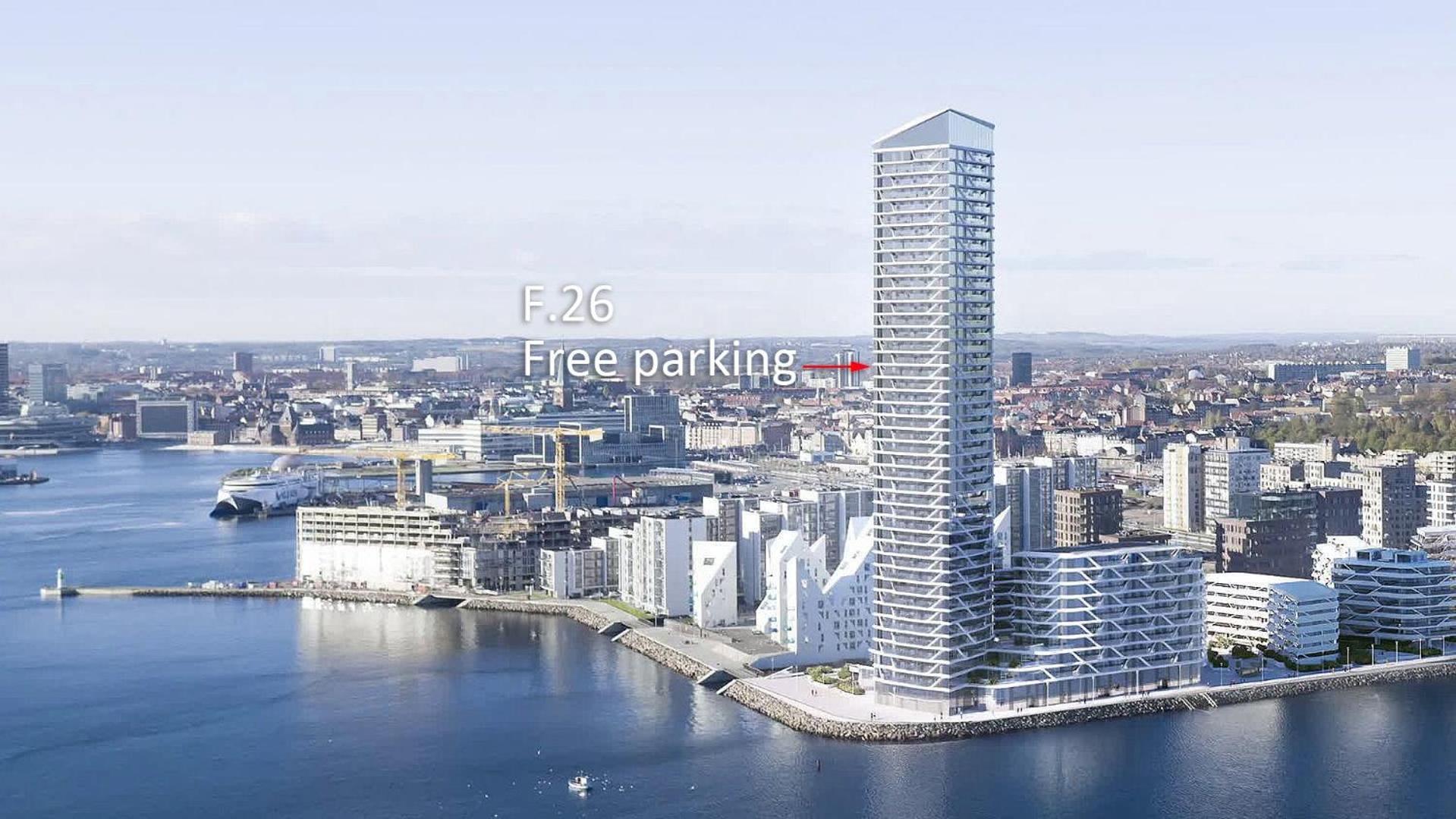 26-Etage Lejlighed Med Utrolig Havudsigt Århus Zewnętrze zdjęcie